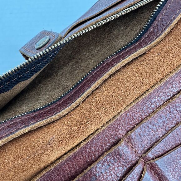 Portland Leather Goods Brown Bi-Fold Leather Wallet Rustic Thick Heavy Quality - Picture 7 of 11